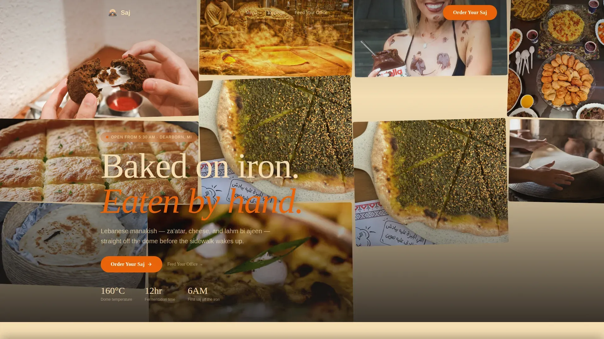 Middle Eastern Cuisine & Dining Online Professional Website Template