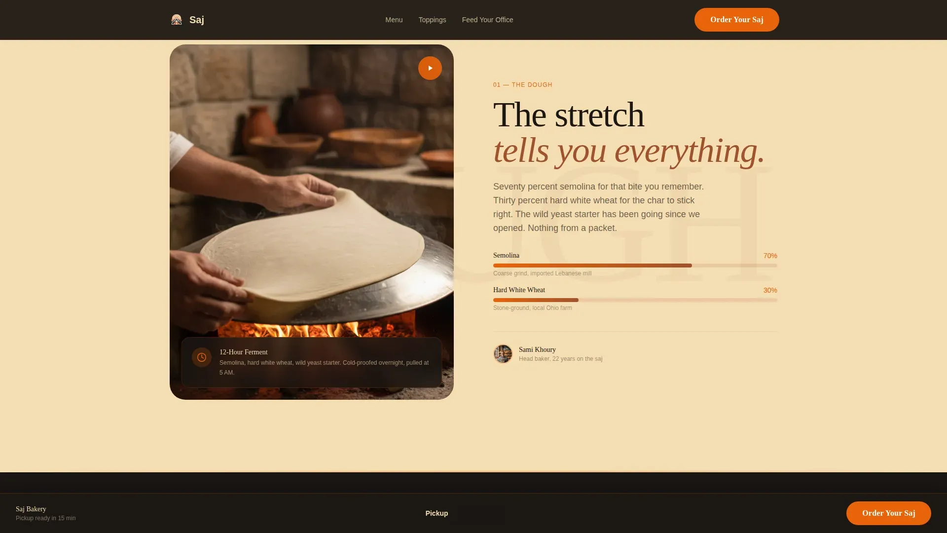 Middle Eastern Cuisine & Dining Online Professional Website Template