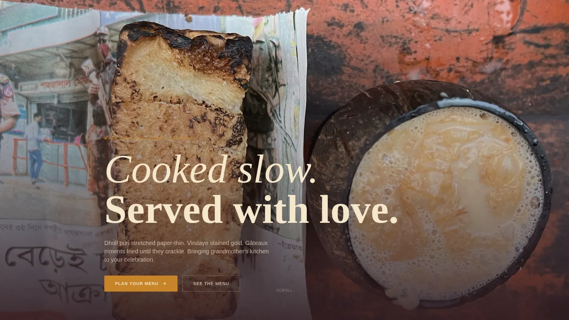 Artisan Mauritian Catering Landing Page Template