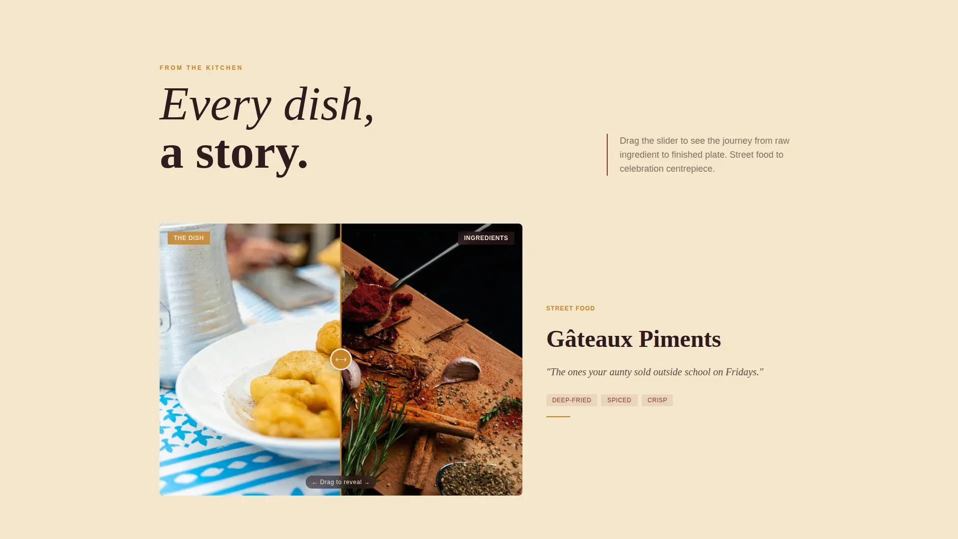 Artisan Mauritian Catering Landing Page Template