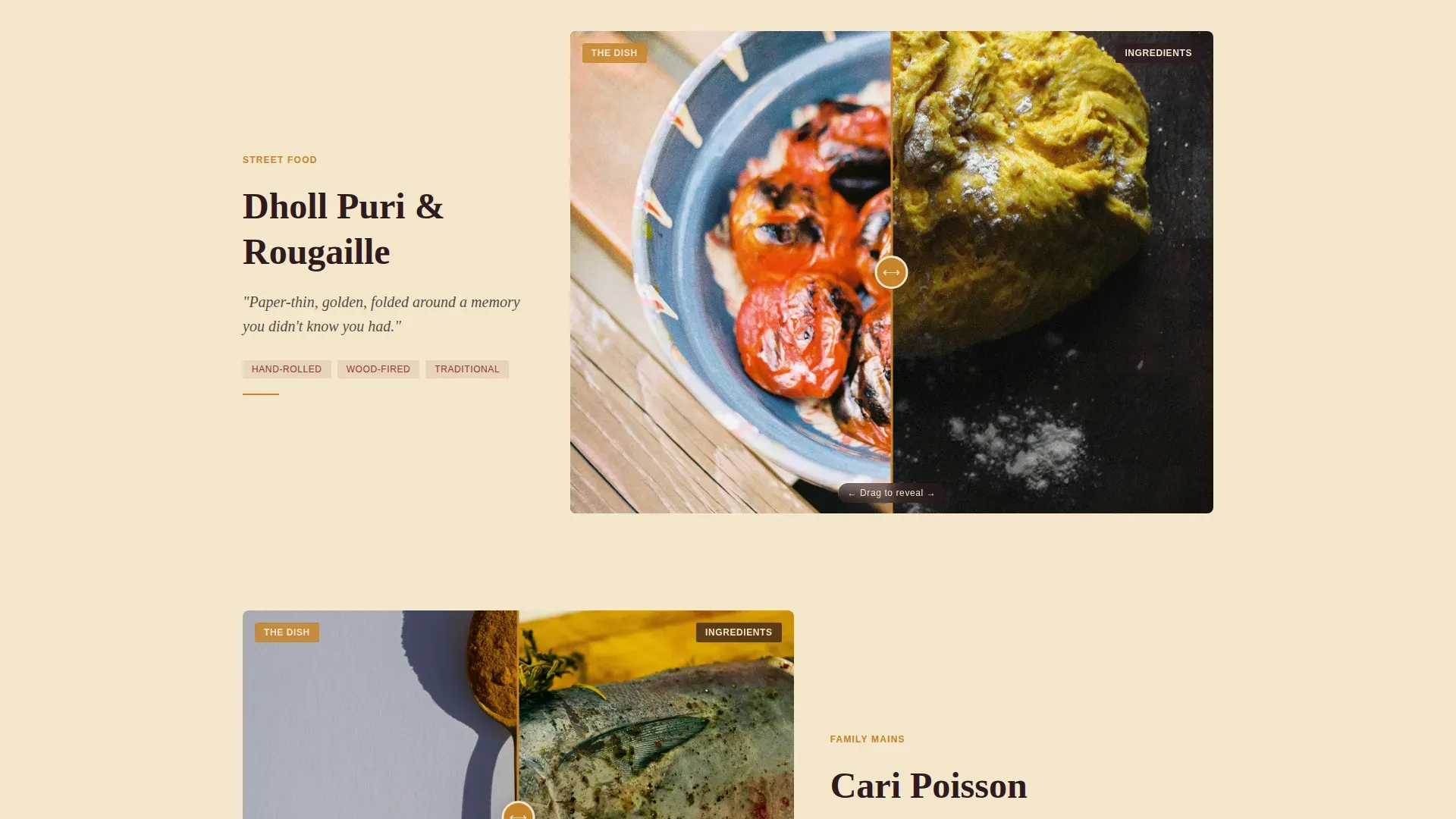 Artisan Mauritian Catering Landing Page Template