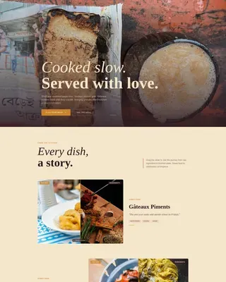 Artisan Mauritian Catering Landing Page Template