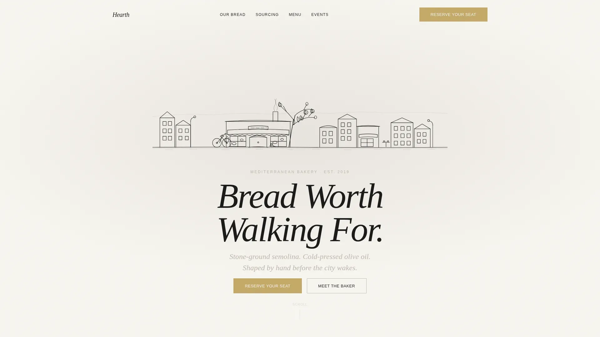 Artisan Mediterranean Bakery Landing Page Template