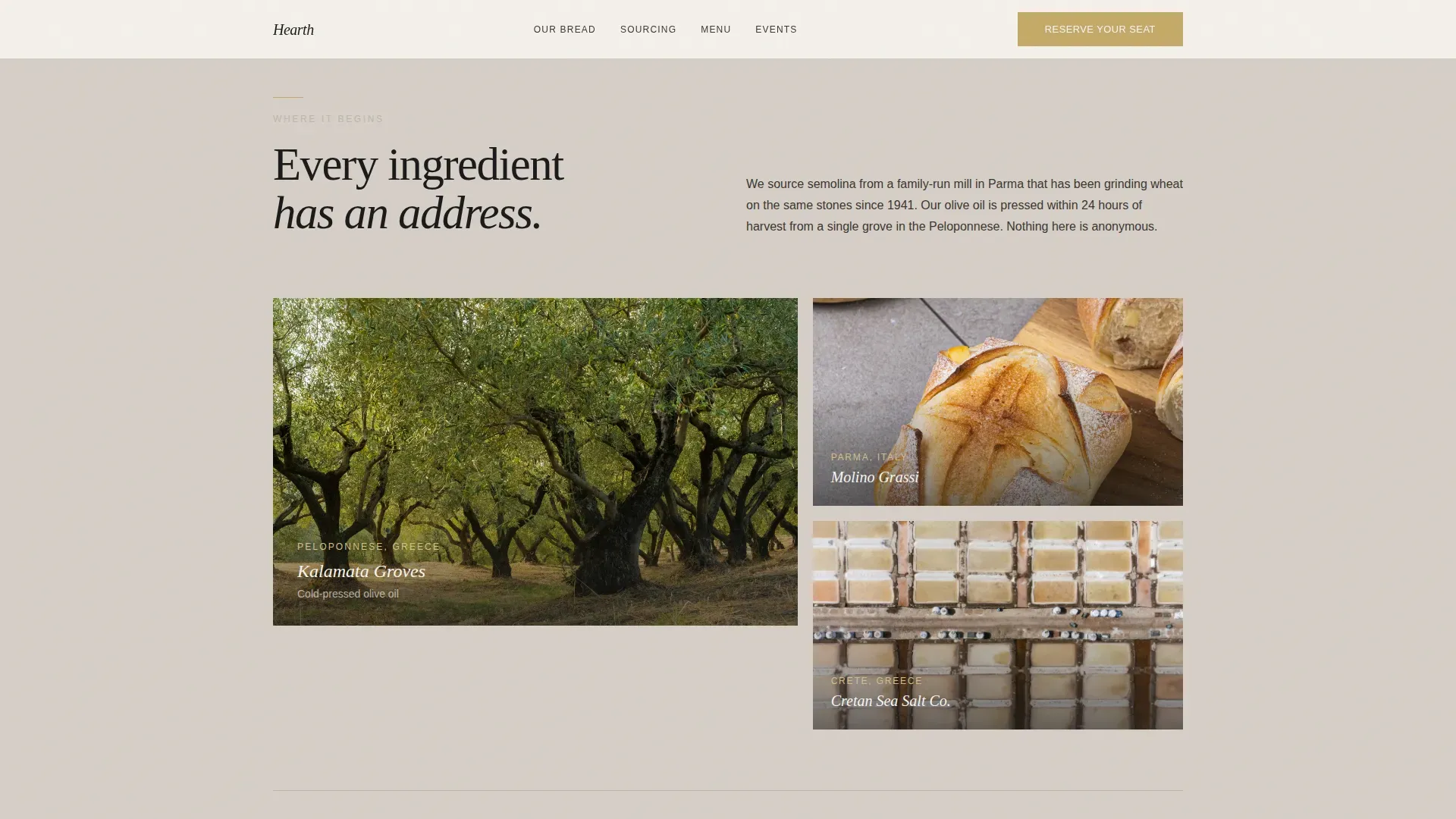 Artisan Mediterranean Bakery Landing Page Template