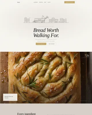 Artisan Mediterranean Bakery Landing Page Template