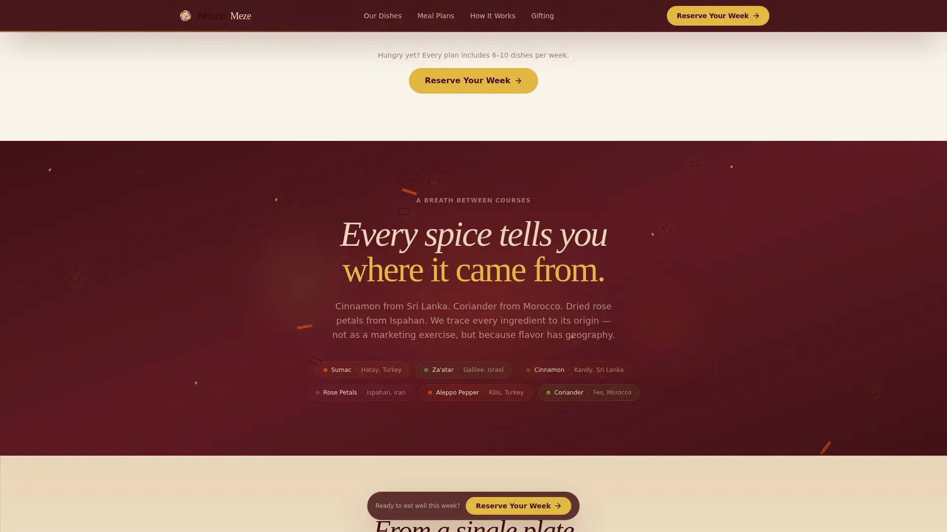 Mediterranean Catering Landing Page Template