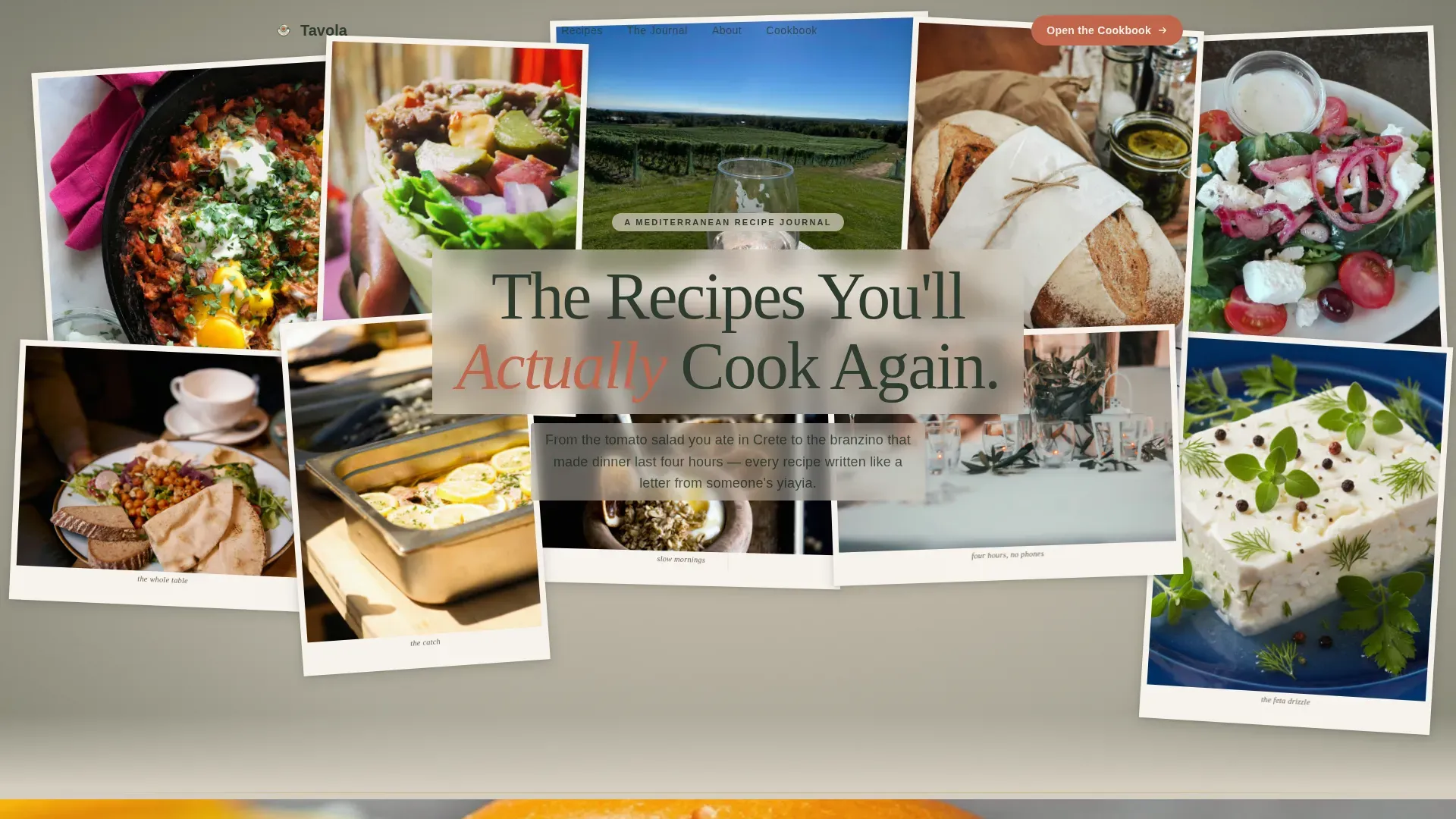 Mediterranean Diet Food & Dining Blog Website Template