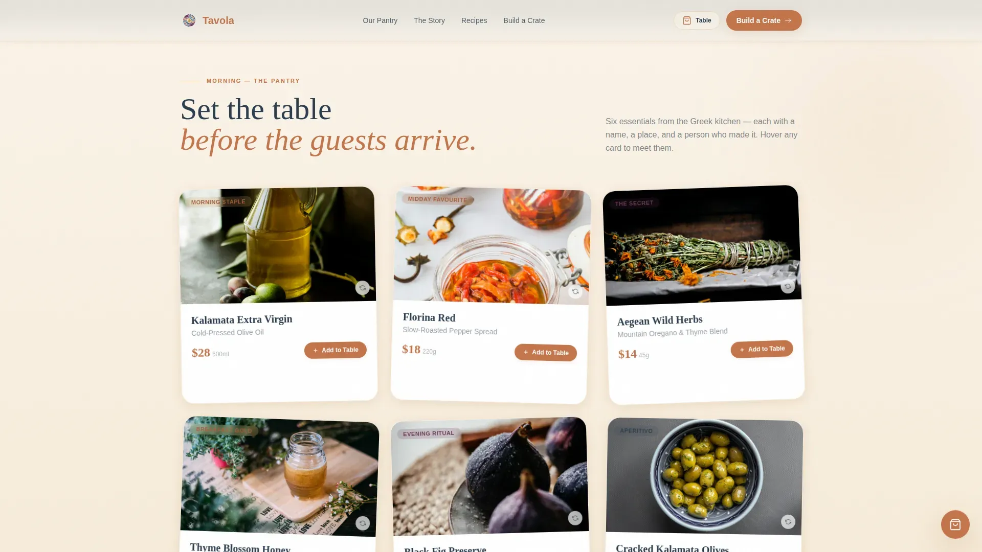 Mediterranean Diet Food & Dining Professional Website Template