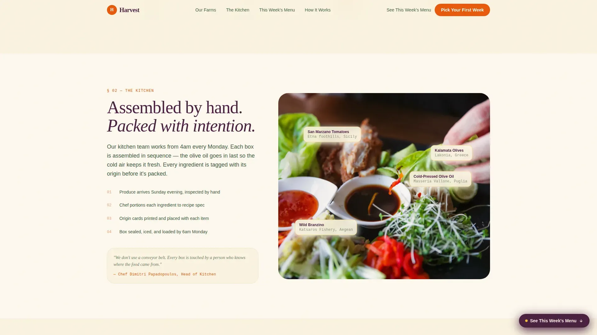 Farm Mediterranean Delivery Landing Page Template