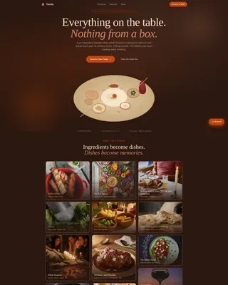 Warm Artisan Mediterranean Restaurant Landing Page