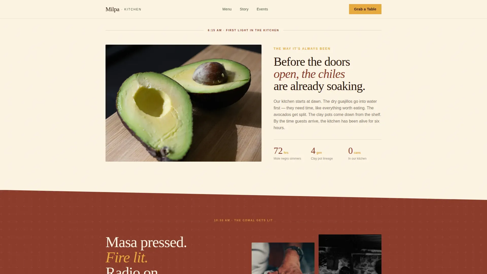 Heritage Mexican Dining Landing Page Template