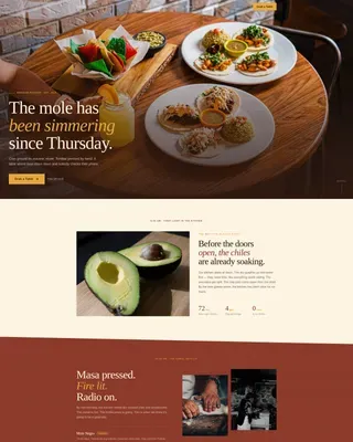 Heritage Mexican Dining Landing Page Template