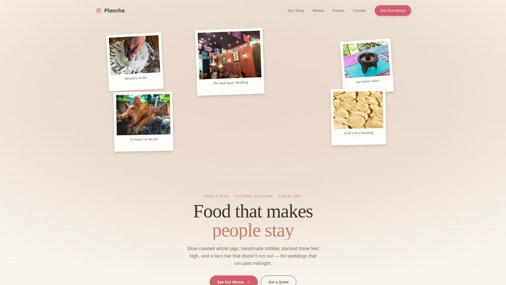 Premium Mexican Catering Landing Page Template