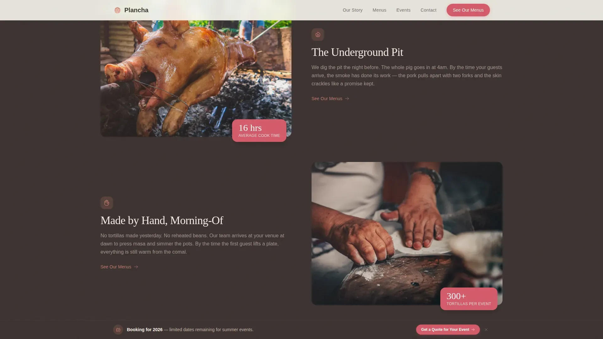 Premium Mexican Catering Landing Page Template