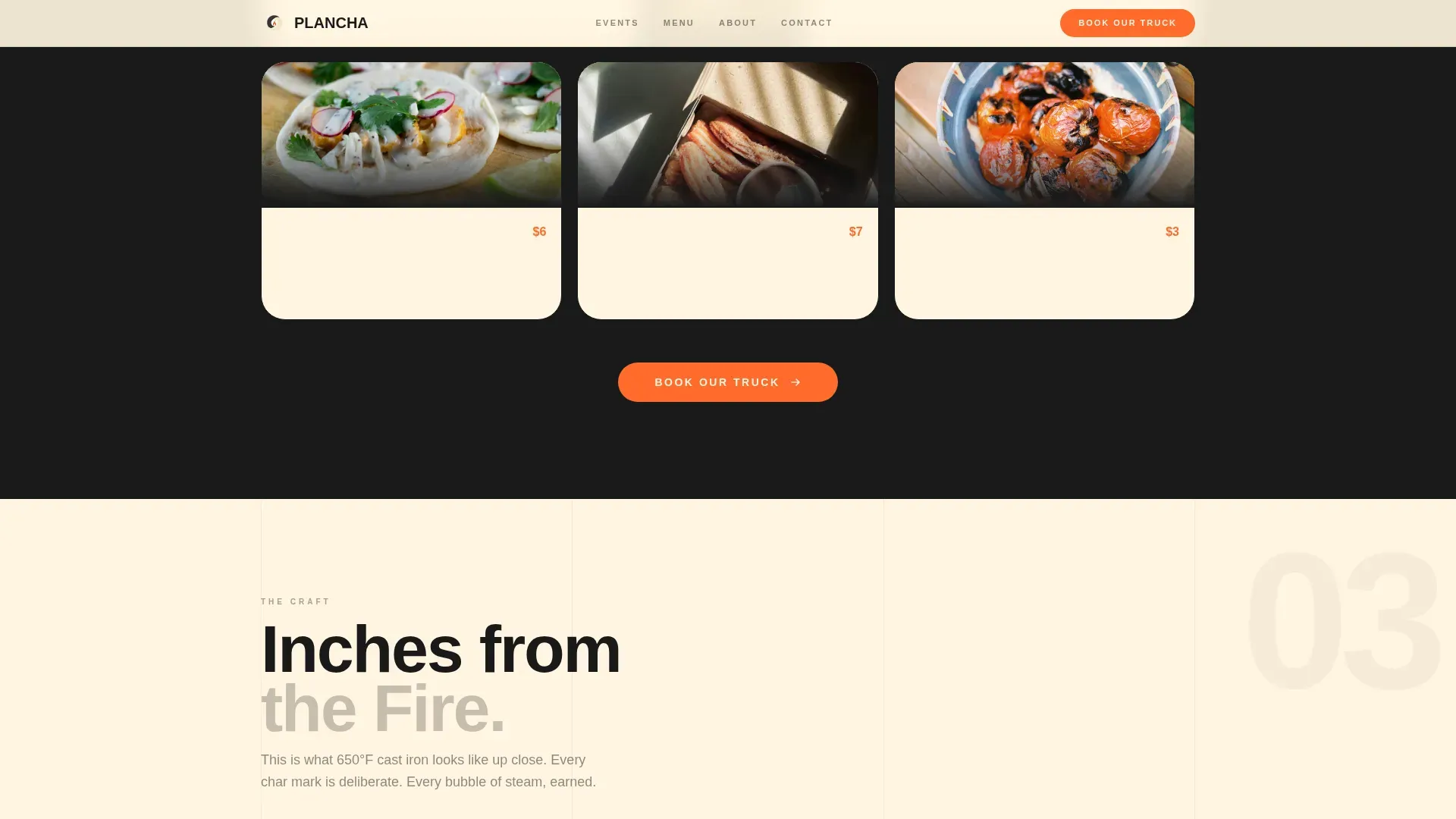 Luxe Minimal Mexican Food Truck Landing Page Template