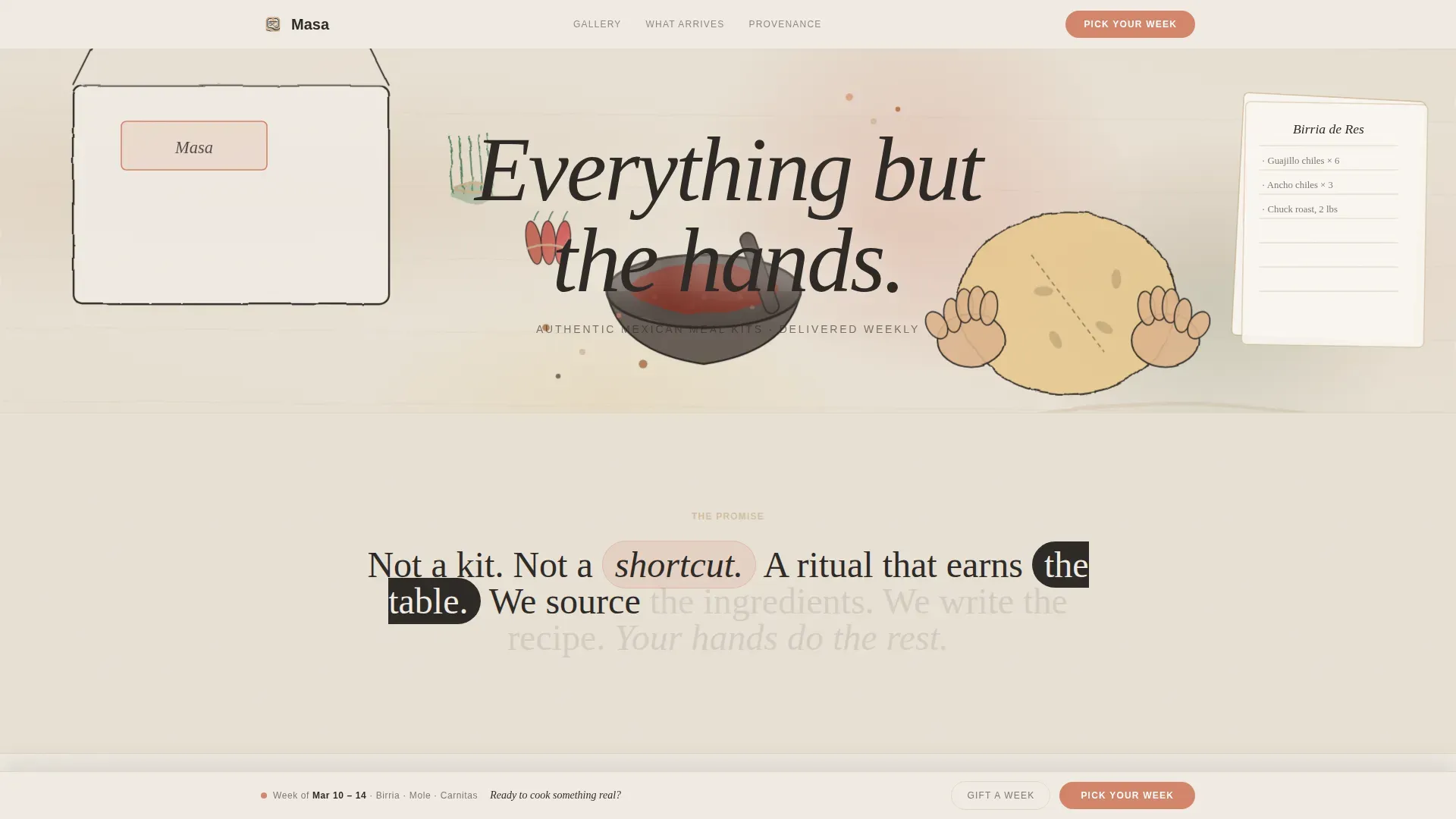 Artisan Mexican Delivery Landing Page Template