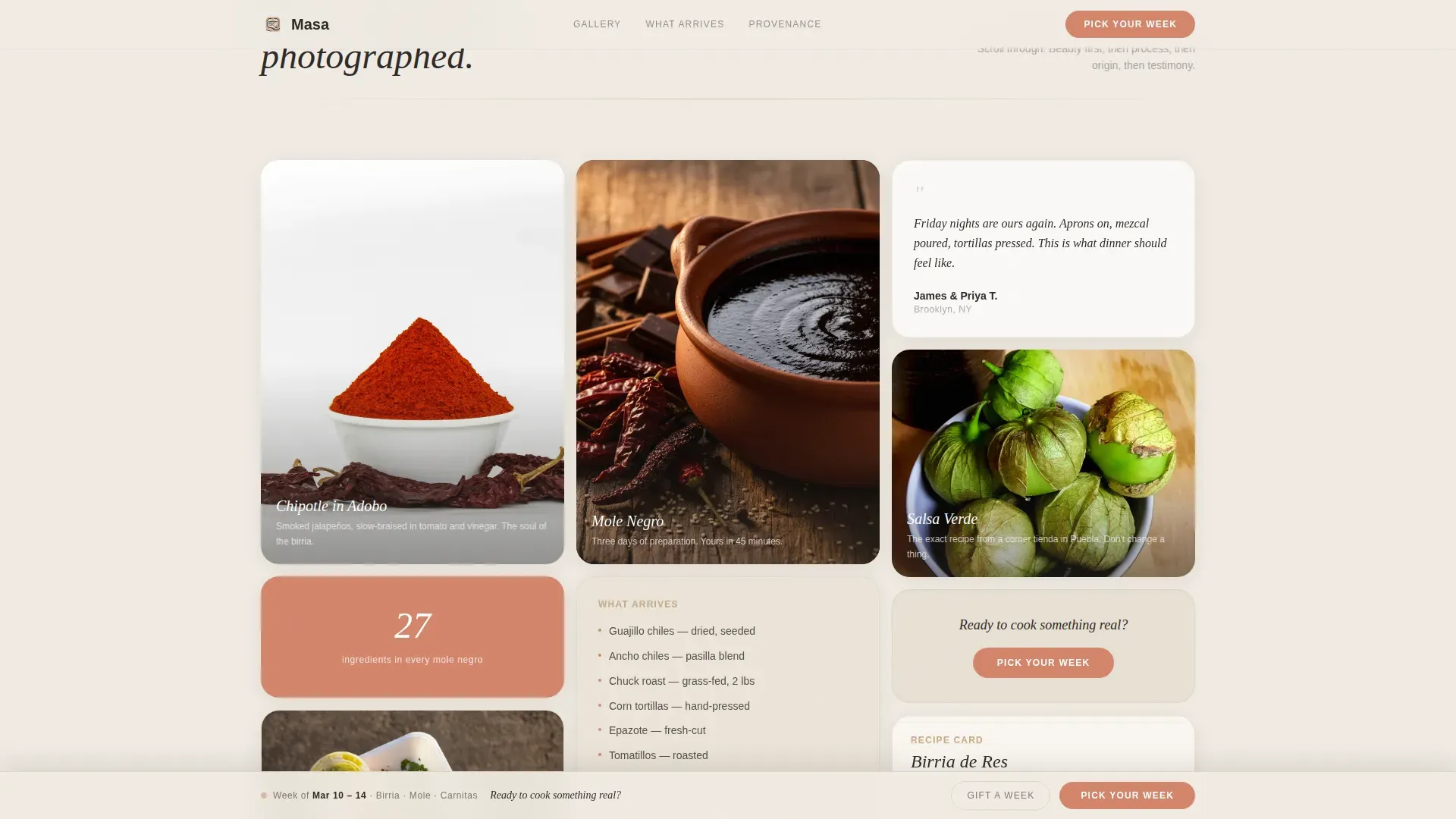 Artisan Mexican Delivery Landing Page Template