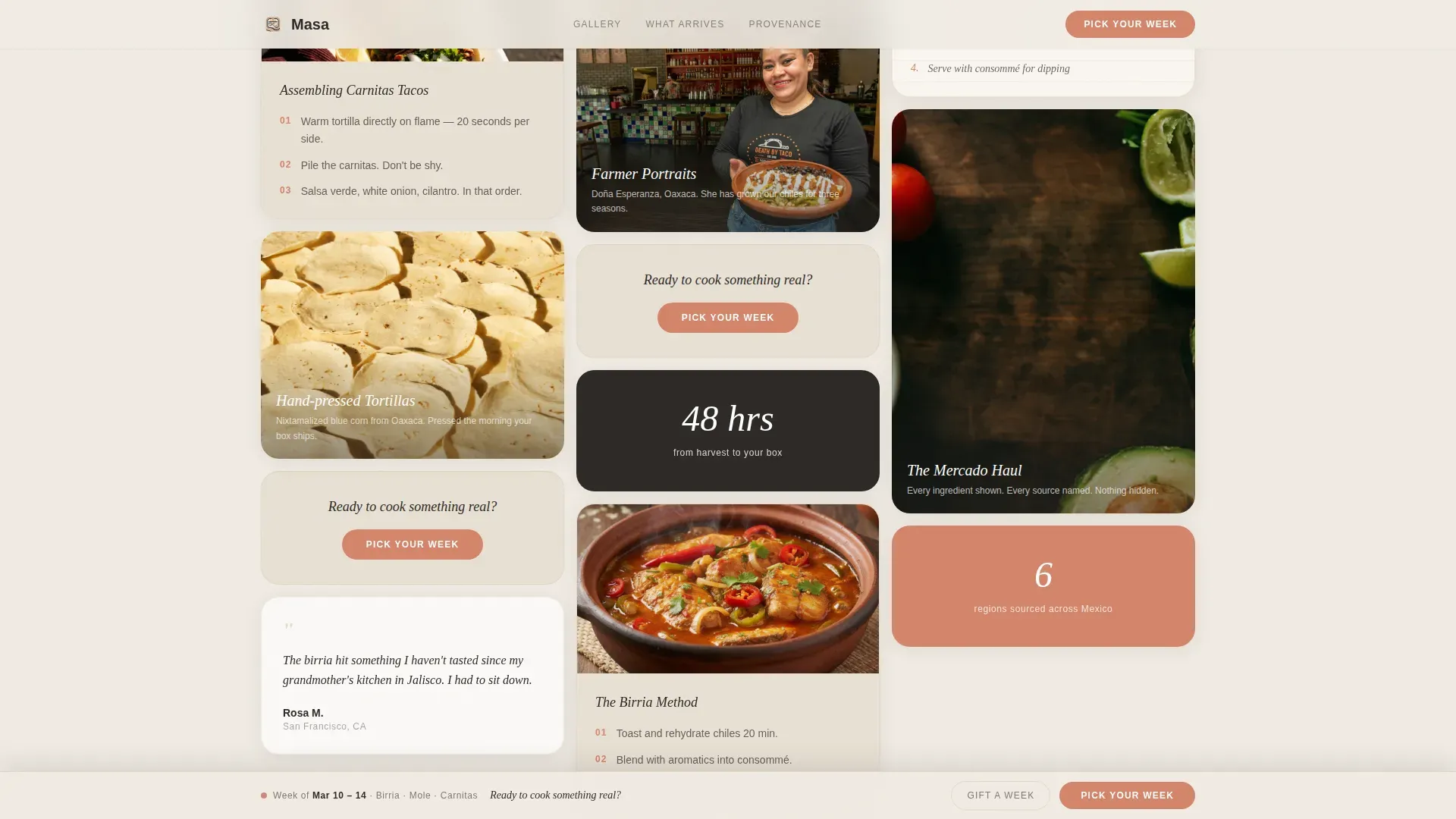 Artisan Mexican Delivery Landing Page Template