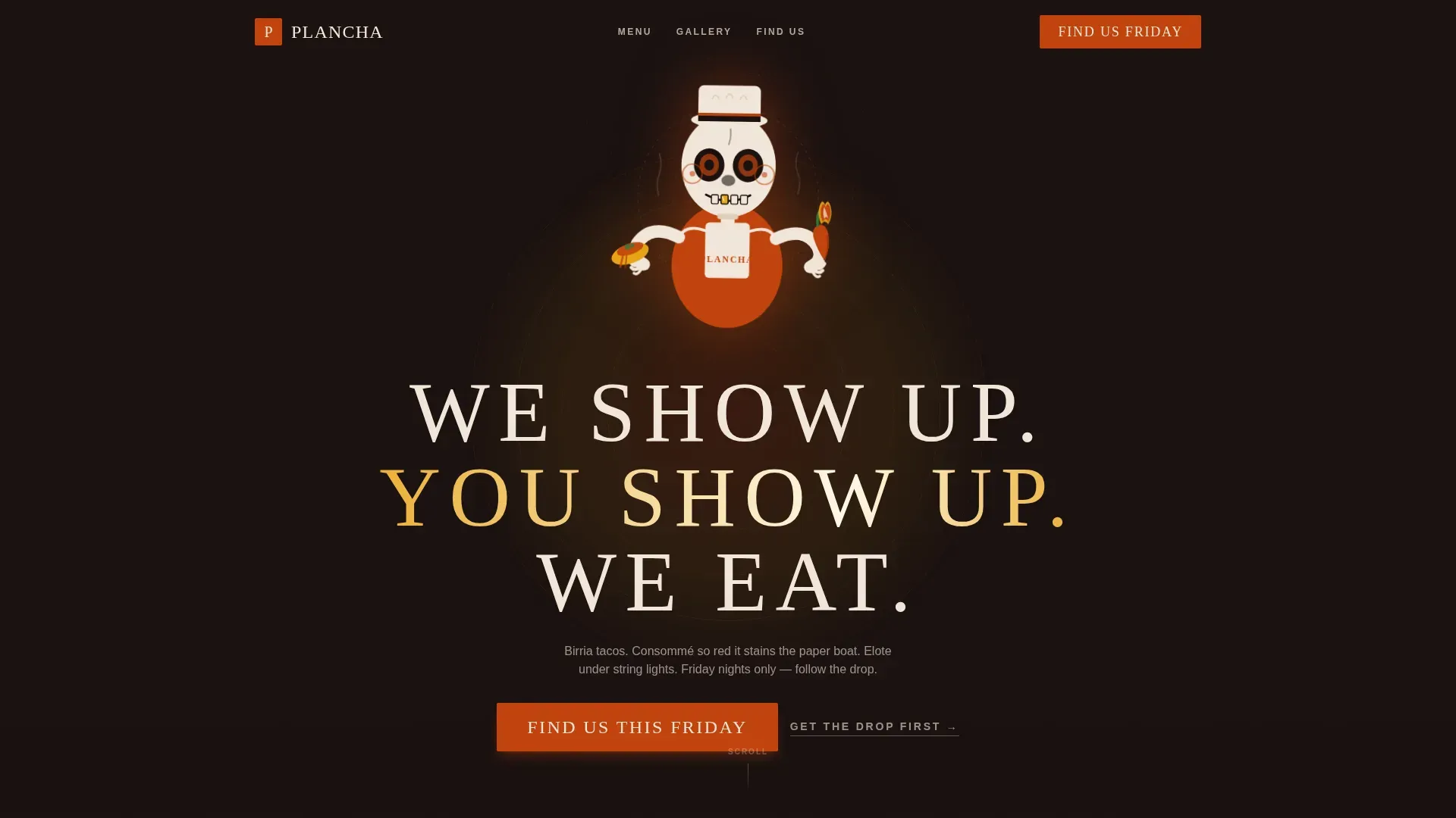 Neo-Retro Mexican Pop-Up Restaurant Landing Page Template