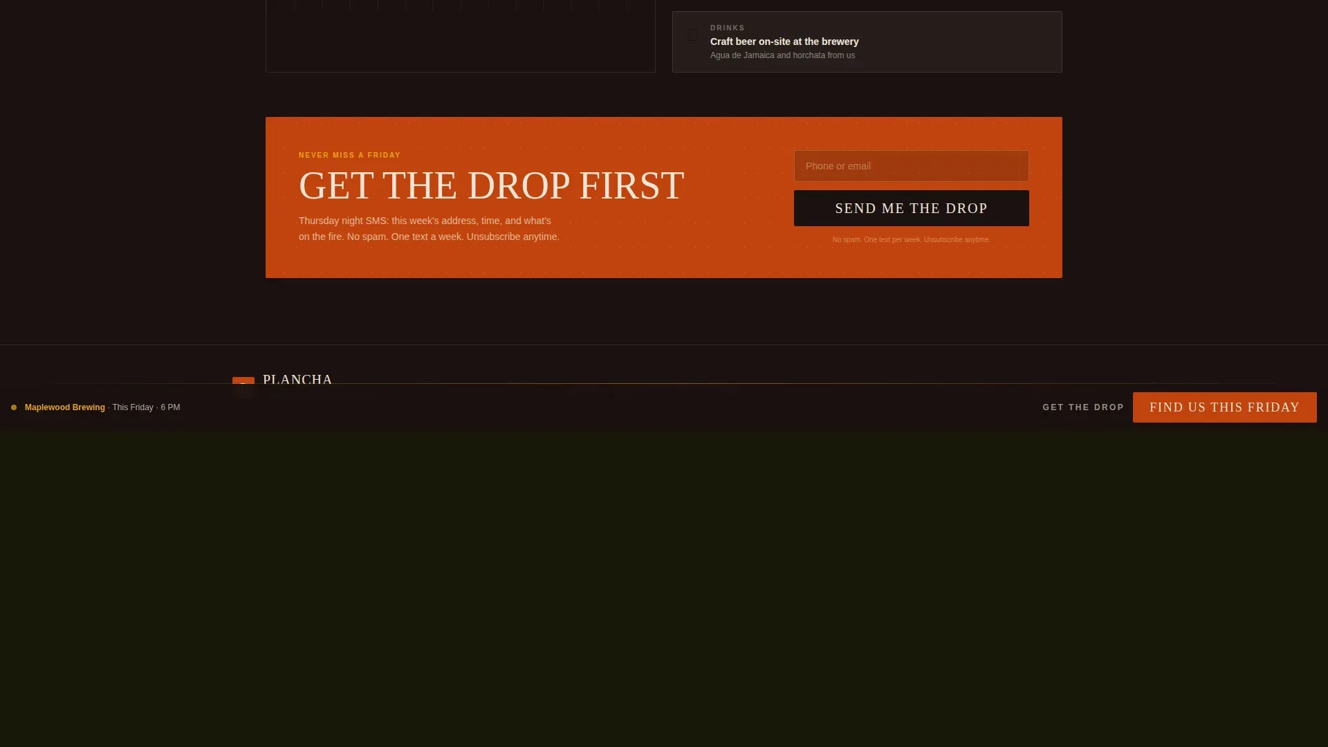 Neo-Retro Mexican Pop-Up Restaurant Landing Page Template
