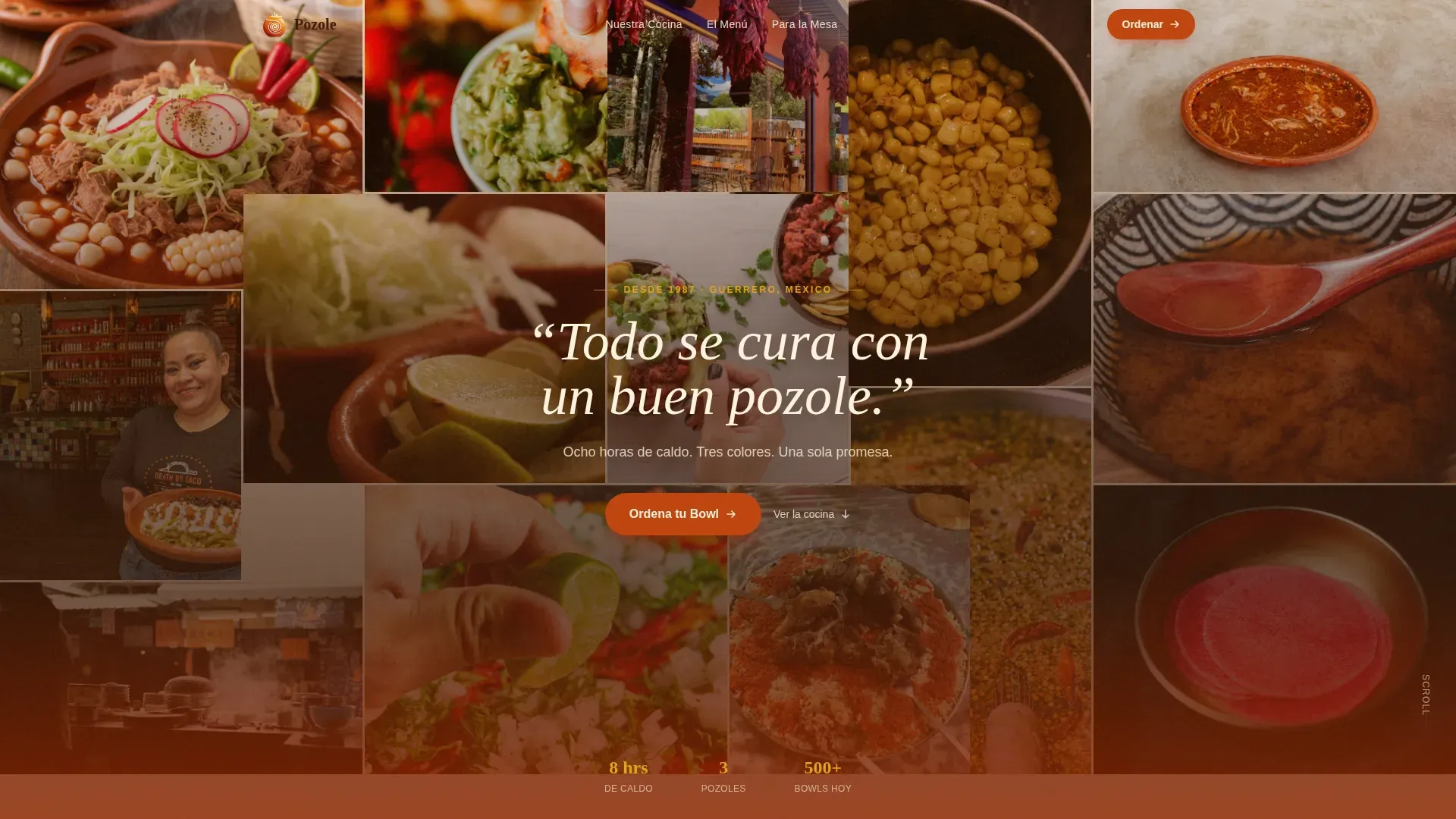 Authentic Broth Restaurant | Free Website Template | Rocket