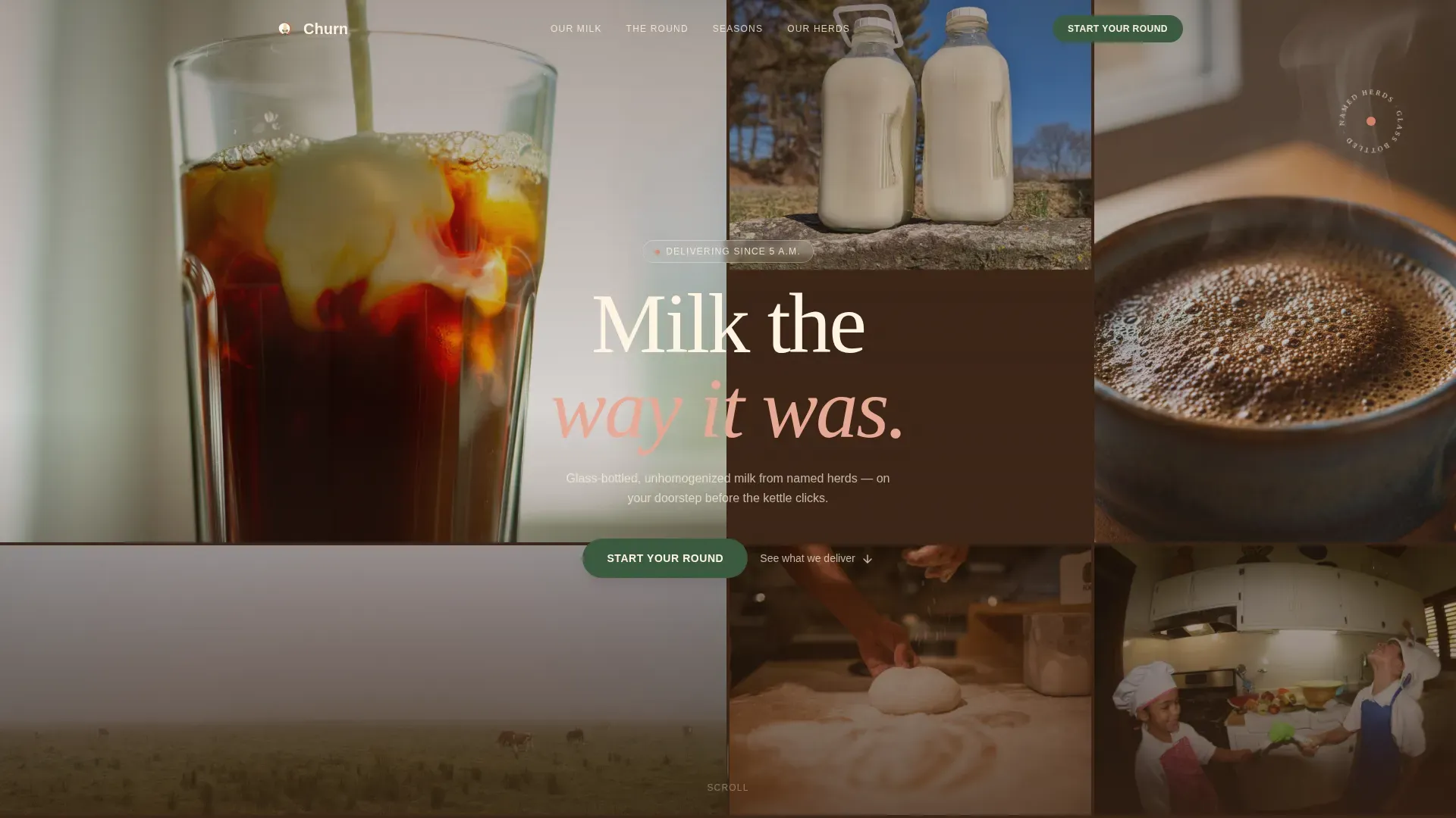 Fresh Dawn Dairy Delivery Landing Page Template