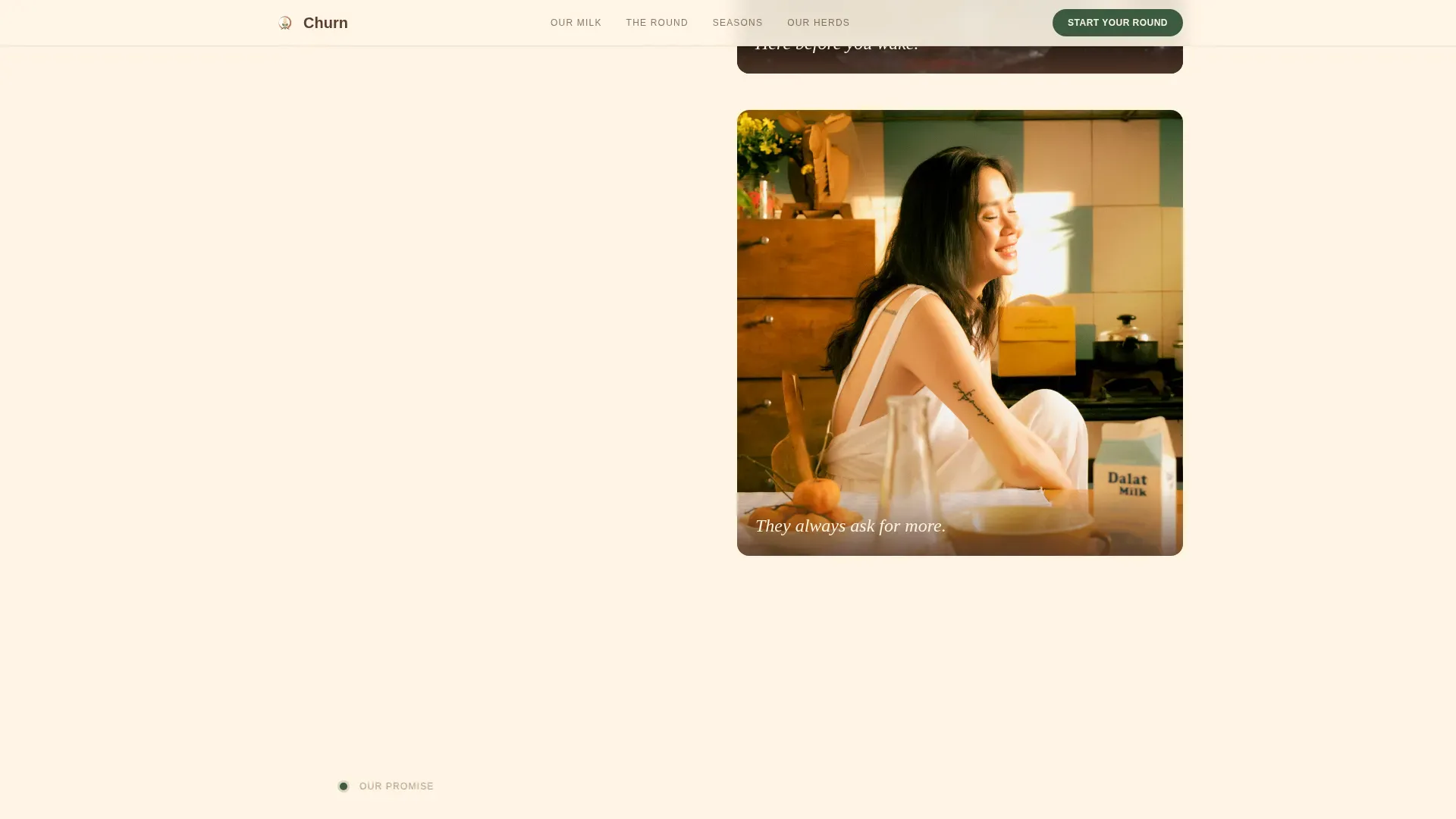 Fresh Dawn Dairy Delivery Landing Page Template