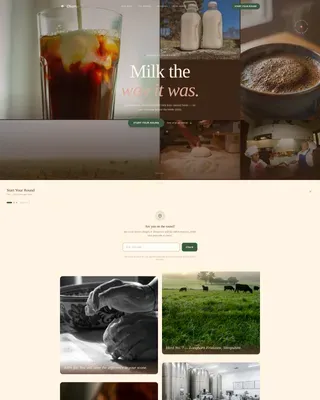 Fresh Dawn Dairy Delivery Landing Page Template