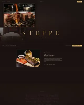 Luxe Nomadic Fine Dining Landing Page Template