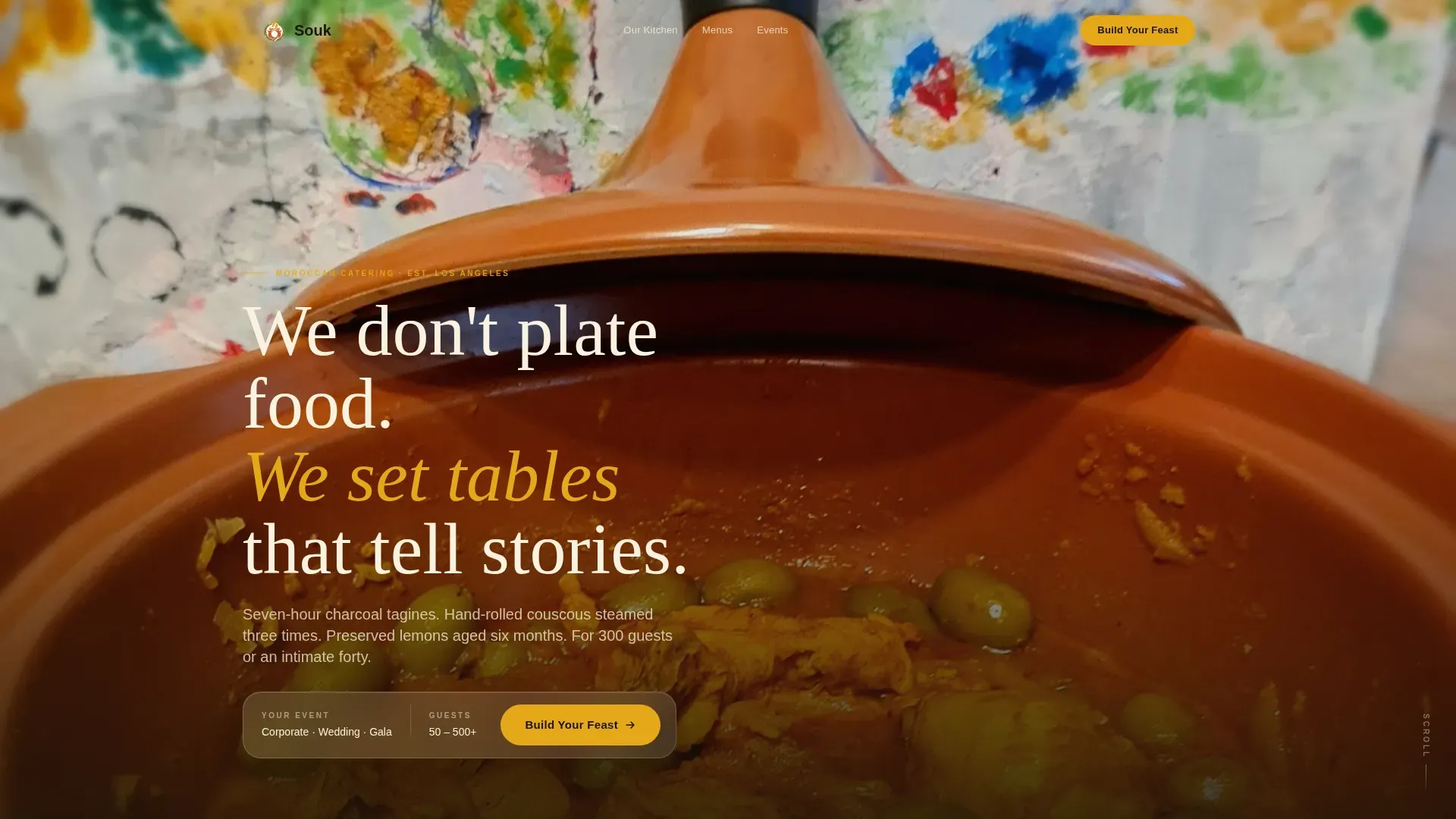 Moroccan Catering Service Landing Page Template