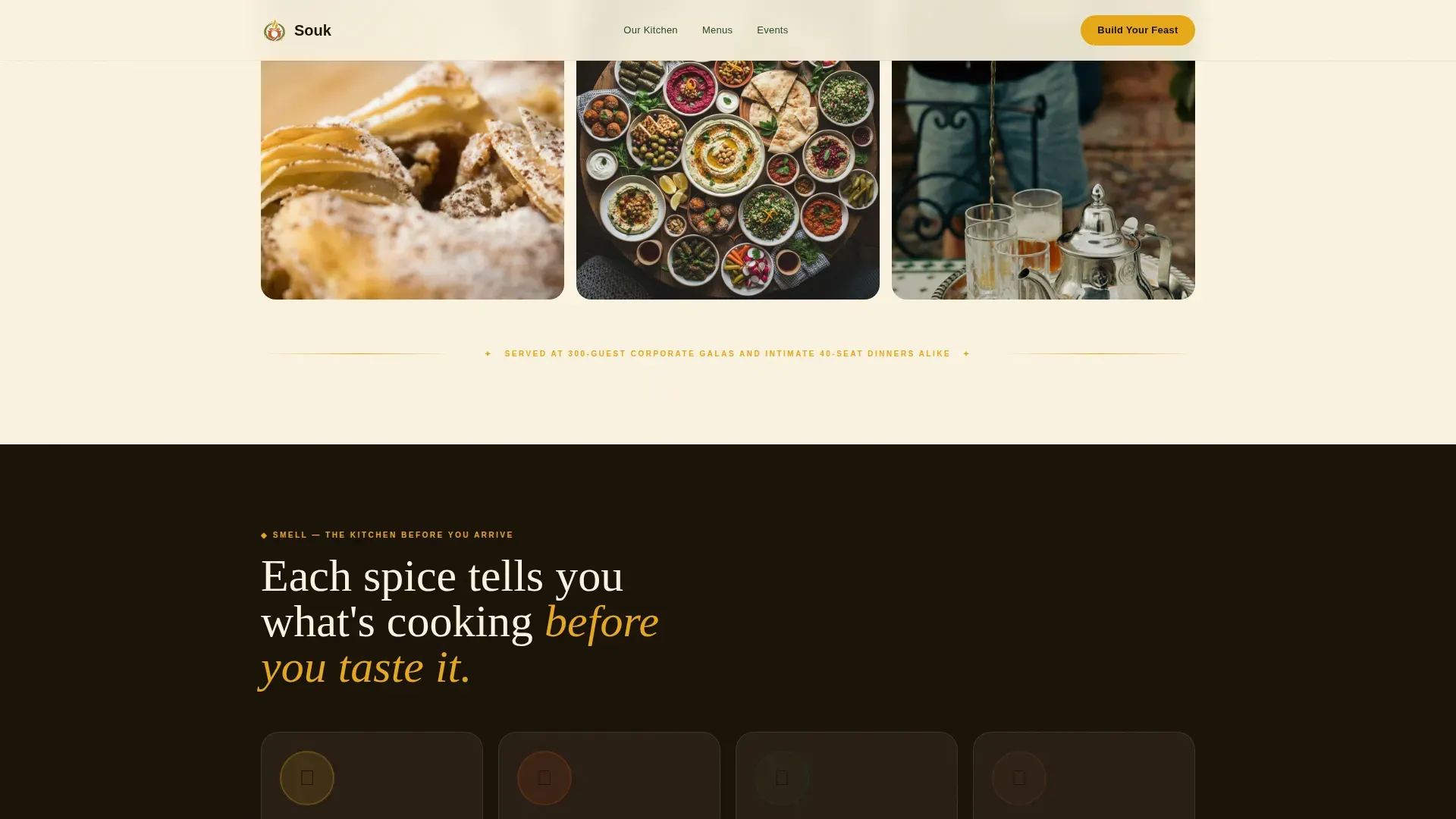 Moroccan Catering Service Landing Page Template