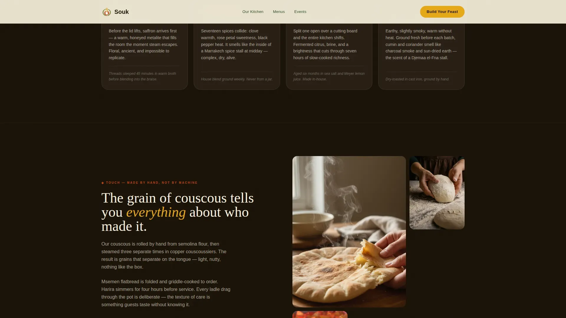 Moroccan Catering Service Landing Page Template