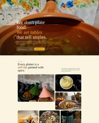 Moroccan Catering Service Landing Page Template