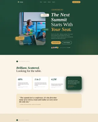 African Youth Organization Event Registration Landing Page