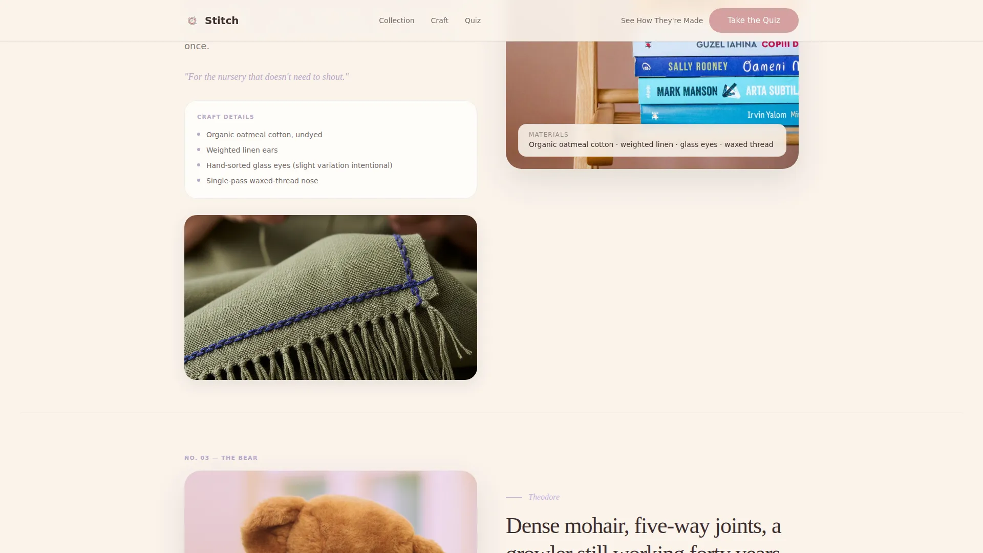 Handcrafted Plush & Stuffed Animal Landing Page Template