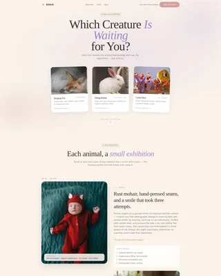 Handcrafted Plush & Stuffed Animal Landing Page Template