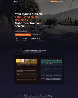 Marina Operations Software Comparison Landing Page Template