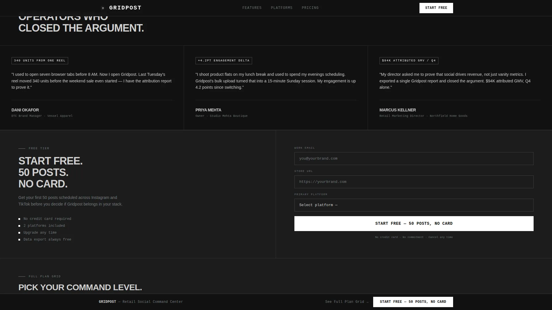 Retail Software Pricing & Packages Website Template