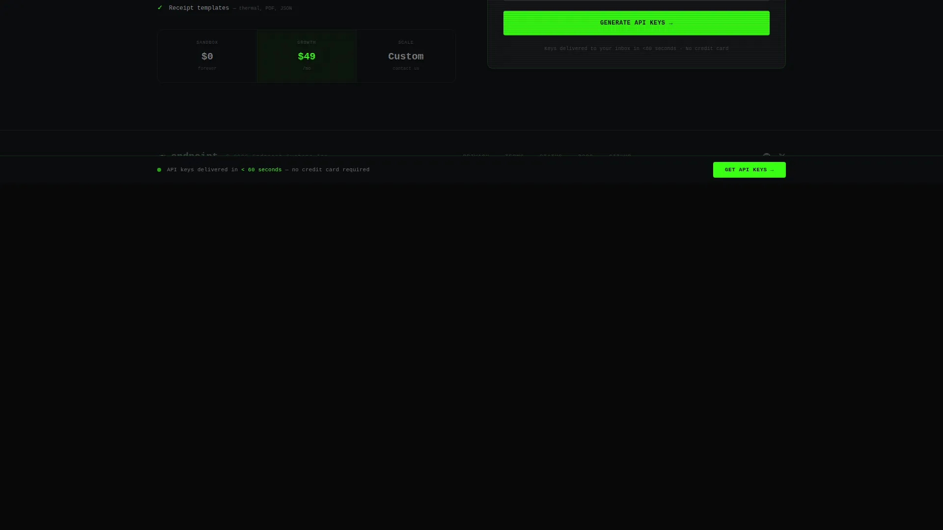 Powerful API-First Landing Page Template