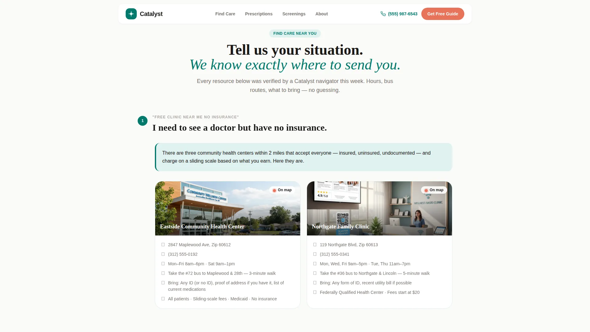Healthcare Access Nonprofit Specialist Professional Website Template