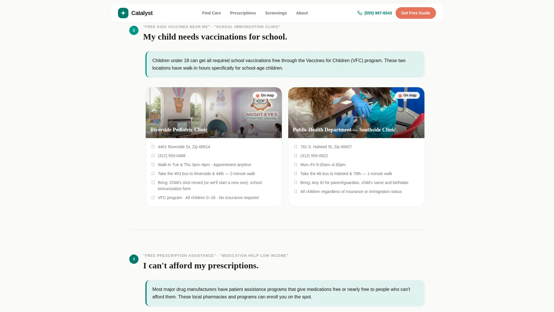 Healthcare Access Nonprofit Specialist Professional Website Template