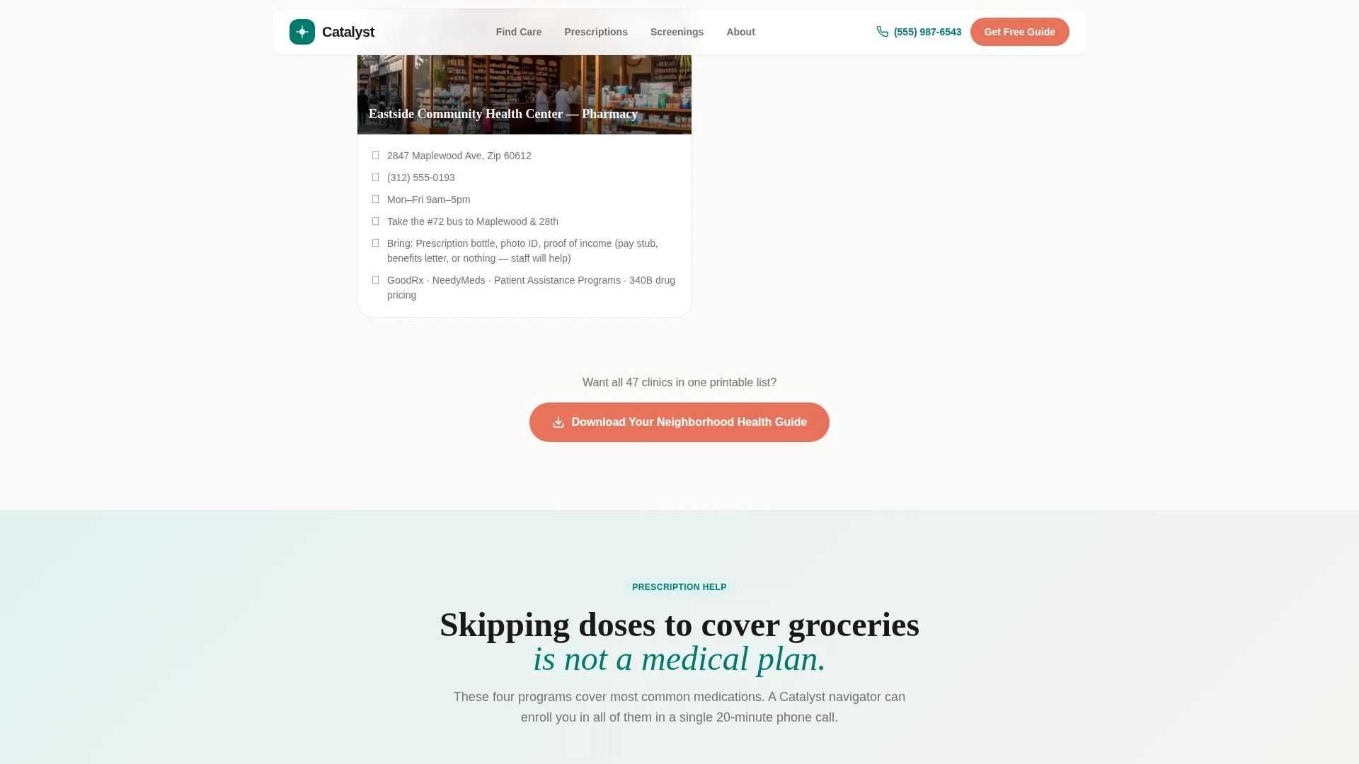 Healthcare Access Nonprofit Specialist Professional Website Template