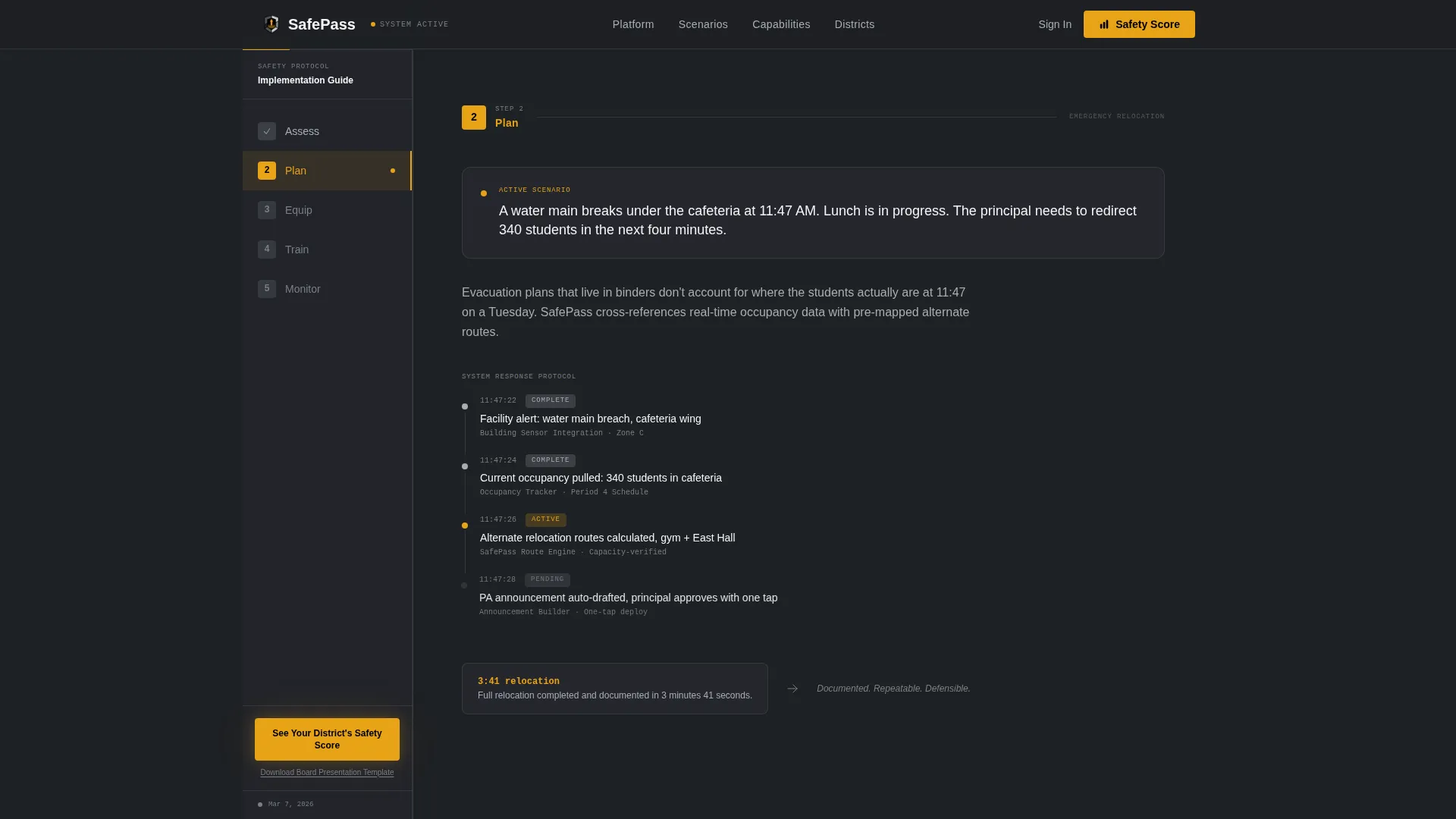 School Safety Landing Page Template for Districts