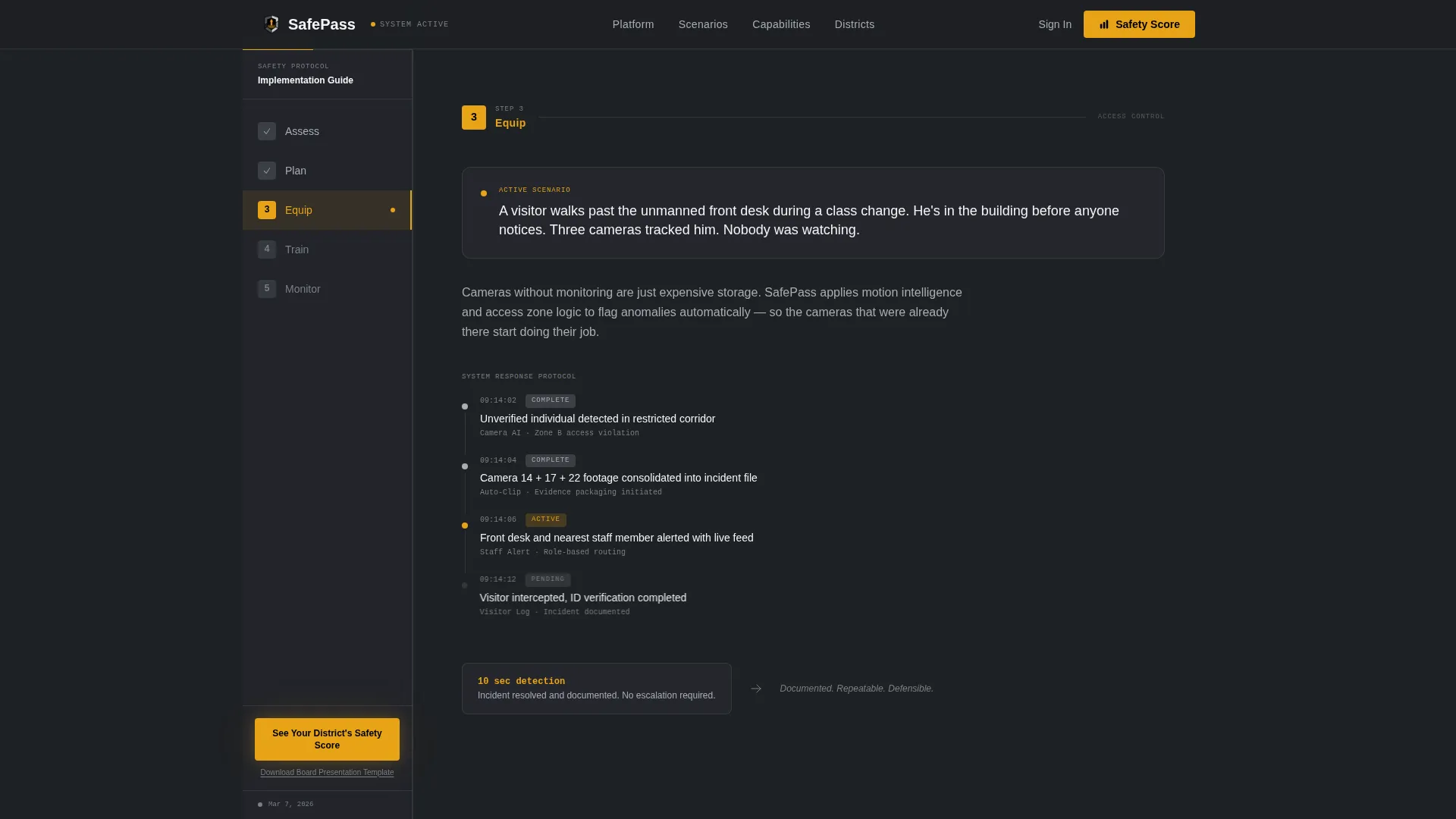 School Safety Landing Page Template for Districts