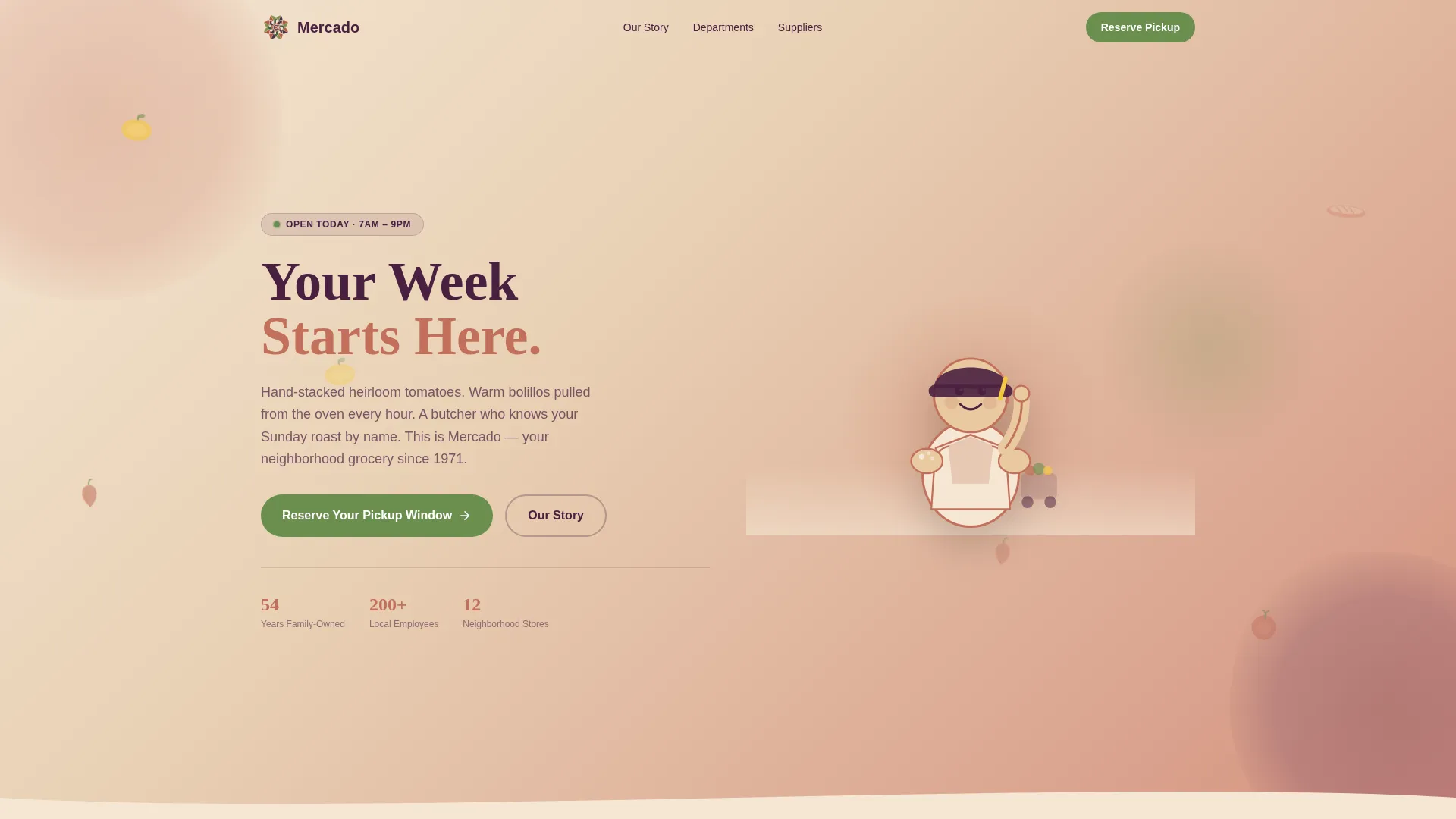 Artisan Grocery Landing Page Template