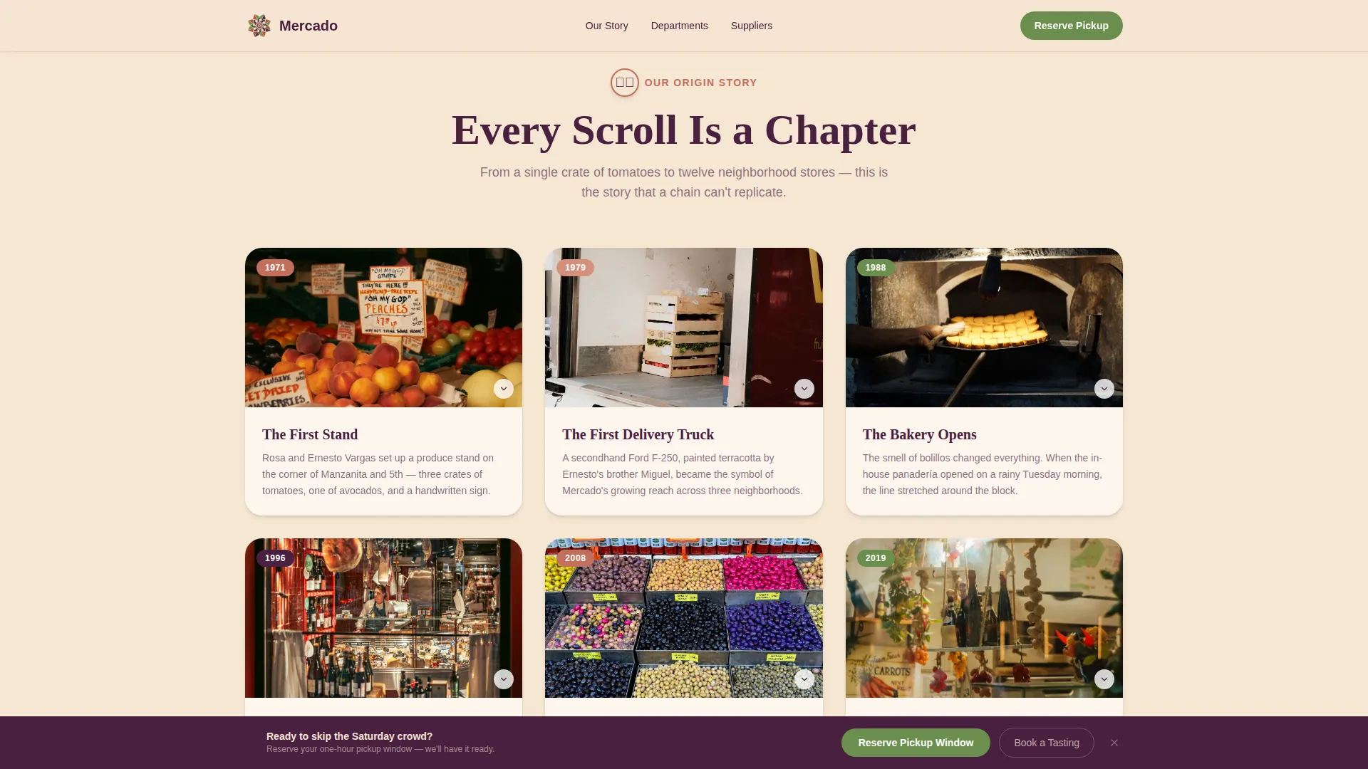 Artisan Grocery Landing Page Template