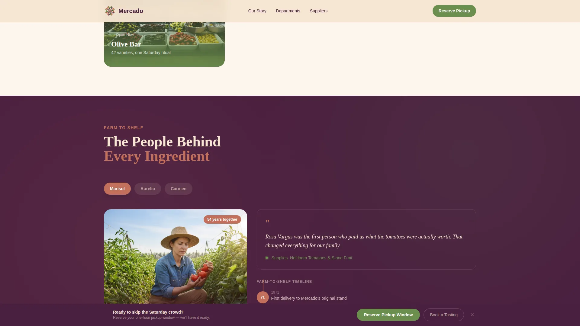 Artisan Grocery Landing Page Template