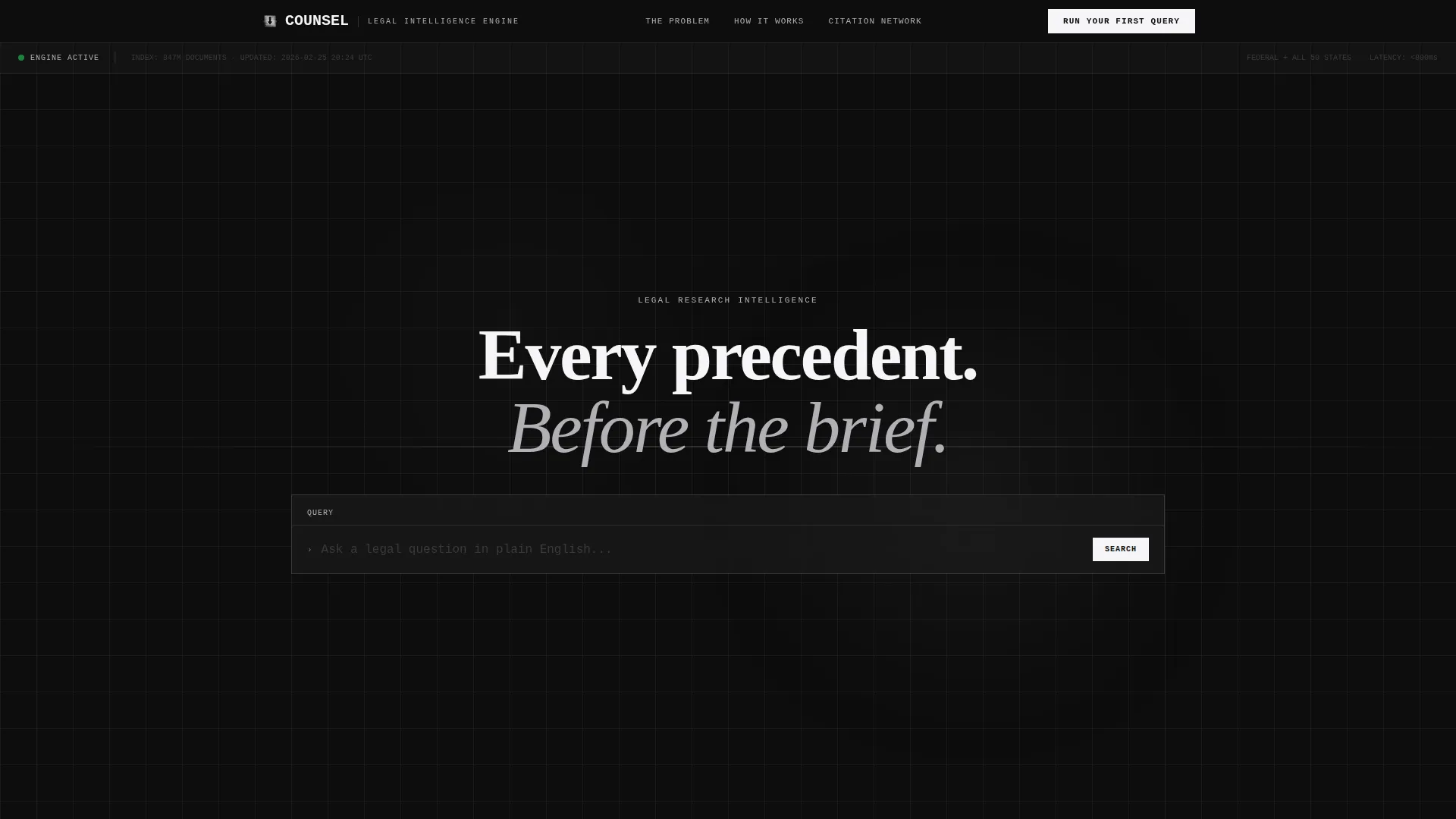 Legal AI Research Landing Page Template