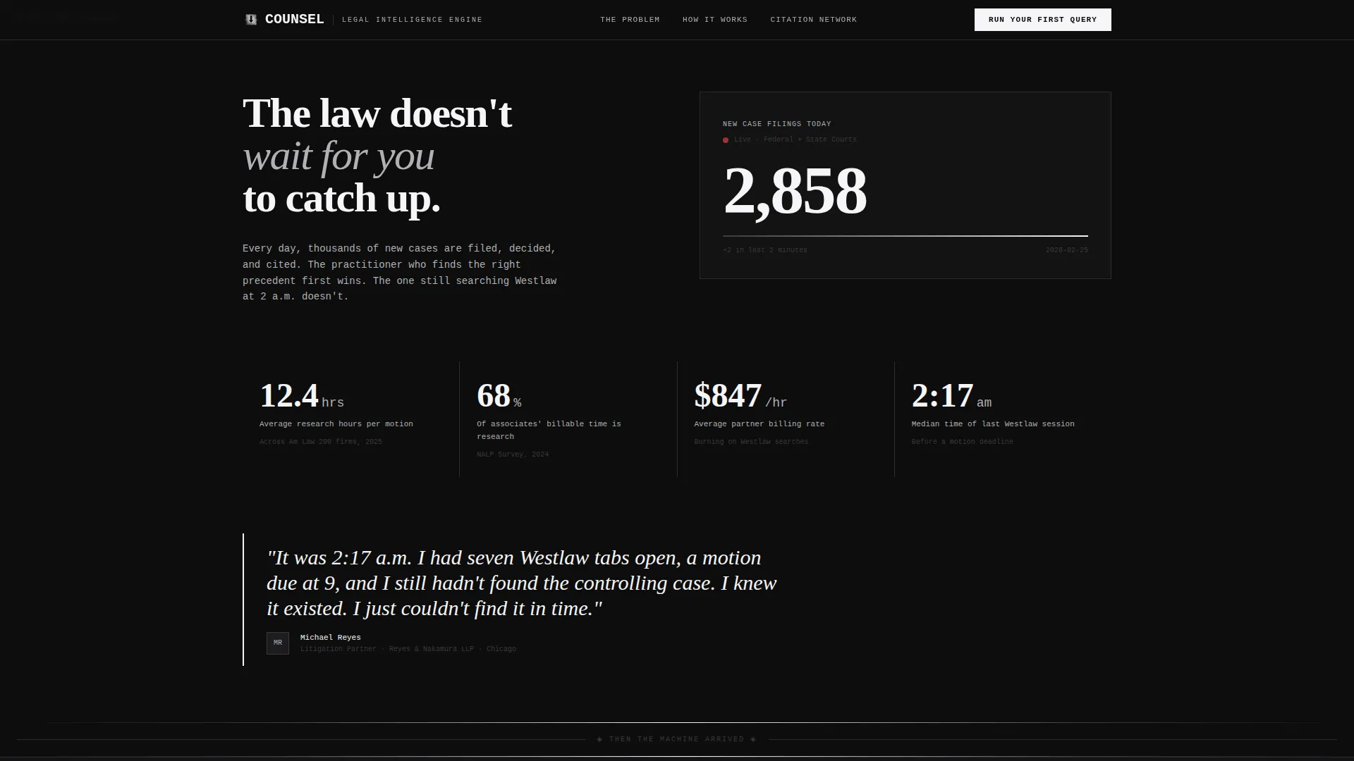 Legal AI Research Landing Page Template