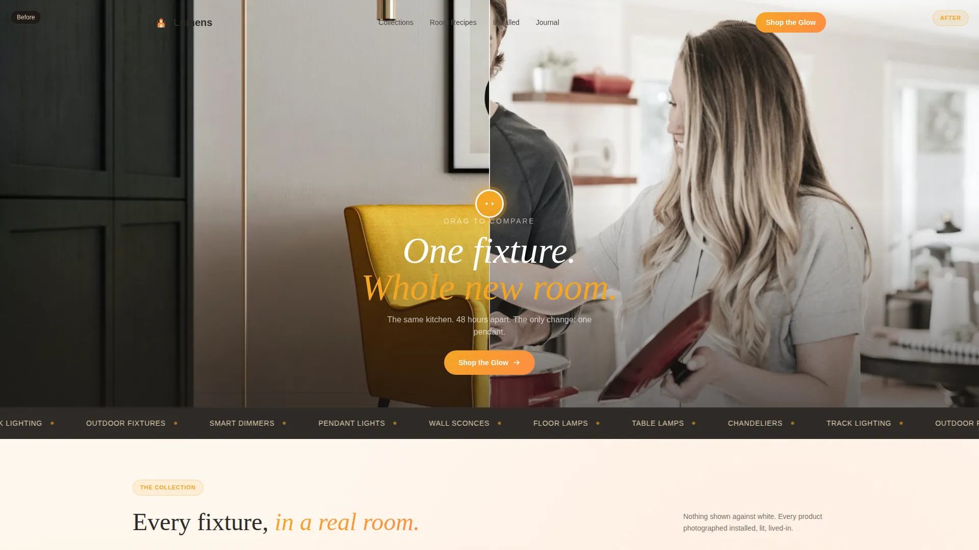 Radiant Lighting Design Landing Page Template